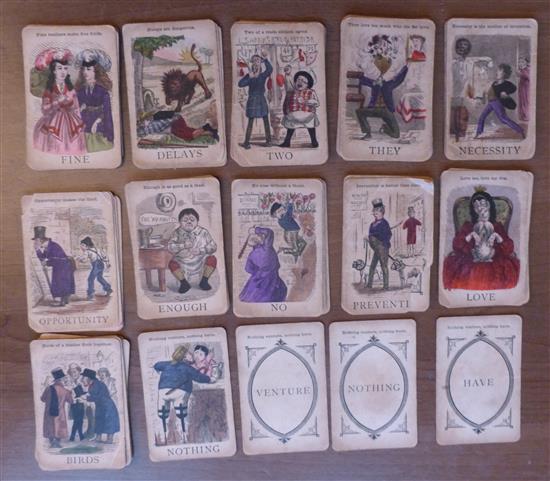 ILLUSTRATED PROVERBS 2nd Series Card Game by Jaques & Son c.1880.